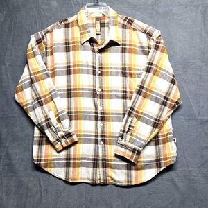 Evolution Flannel Plaid Shirt Long Sleeve Button Up Sz 4XL